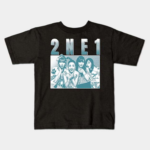 2NE1 Kids T-Shirt by Fewclipclop